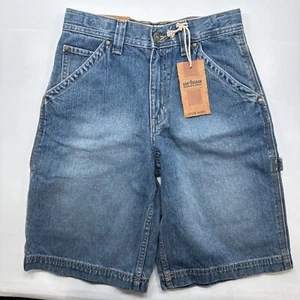 Size 18 Urban Pipeline Boys Youth Denim Shorts Carpenter Style Blue Jean NEW - Picture 1 of 12