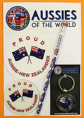 Proud Aussie - New Zealander Gift Australian Keyring Magnet Sticker Souvenir • 6.05£