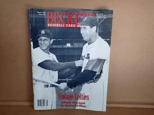 March 1996 Beckett Baseball Card Magazine Issue #132 Stan Musial / Ted Williams - Picture 1 of 5