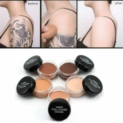 Full Coverage Cream Concealer Face Primer Makeup Hide Blemish Liquid Foundation - Image 1 of 4
