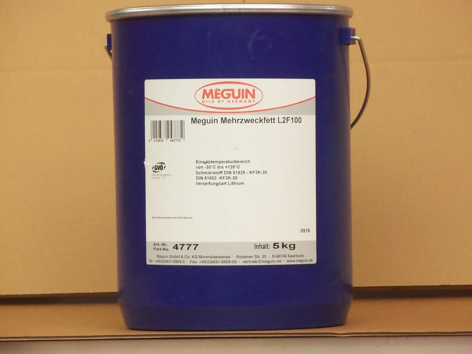 9,58€/kg Meguin Graphitfett L2F100 5 kg Mehrzweck Universal Fett - Bild 1 von 1