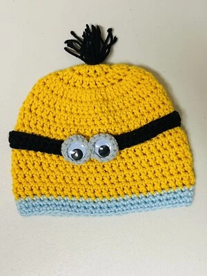 Gorro Despicable Me Minion Niño Pequeño Niños Unisex Crochet Hecho a Mano Foto 1 de 4