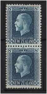 Neuseeland 1915 8d Indigo gemischt perf vert Paar sg427b frisch m/neuwertig Katze £38