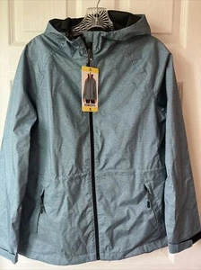 32 Degrees Cool Teal Full Zip Hooded Windbreaker Jacket Women's small - Picture 1 of 8