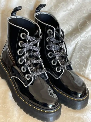 Dr. Martens Womens Boots Molly Casual Lace-Up Ankle Outdoor Patent Leather Sz 9 - Image 1 of 4