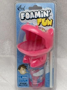 RARE Fish Foamin' Fun Pink Hippo Bath Bubble Maker Blower Play Toy Gift Limited - Picture 1 of 7