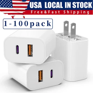 For iPhone 14 13 12 11 20W Fast Charger Block USB Type C Wall Power Adapter Lot - Picture 1 of 10