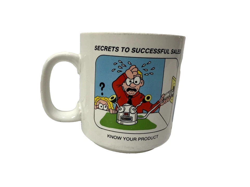 Taza Secrets To Successful Sales Divertida Dibujos Animados por Russ Vintage Foto 1 de 4