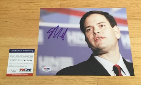 Marco Rubio Senator Florida 2016 Pres Autograph Signed 8x10 Photo #2 PSA/DNA COA Cover