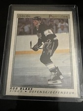 90-91 O-Pee-Chee OPC Premier Blank back Rob Blake Rookie RC Card