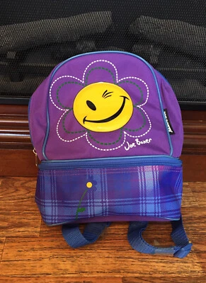 Vintage Joe Boxer Adventure Pack Smiley Face Toddler Backpack with Tags Purple - Image 1 of 4