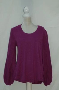 Style & Co. Women's Textured-Sleeve Sweater Vivid Violet L - Picture 1 of 1