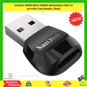 SanDisk SDDR-B531-GN6NN MobileMate USB 3.0 microSD Card Reader, Black | NEW AU - Picture 1 of 7
