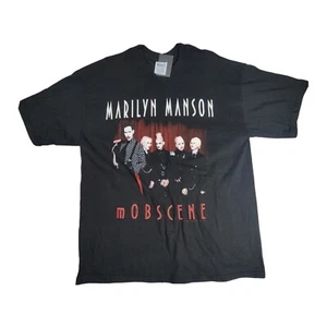 Vtg 00s Marilyn Manson T Shirt Metal Tee Mobscene XL - Picture 1 of 7