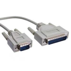 Cable serie de 6 ft, UL, DB9 macho a macho DB25, RS232 10D1-02106 - Imagen 1 de 1