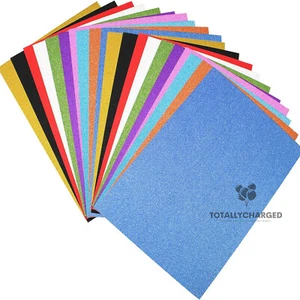 A4 Glitter Card Coloured Premium Quality Low Non Shed 250gsm Crafts Mixed Opens - Picture 1 of 17