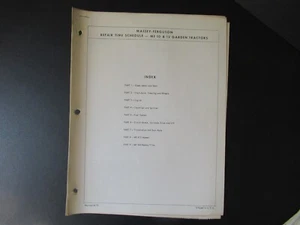 Massey Ferguson MF10 MF12 garden tractor service repair time schedule manual - Picture 1 of 3