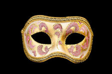 Maske Venedig- Colombine Anna Rosa Und Golden Für Ball- Maske 959 V4B