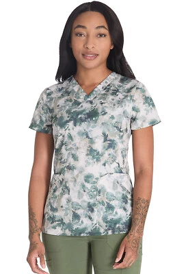 Nature Trail Dickies Prints Scrubs V Neck Top DK667 NTRL - Image 1 of 4
