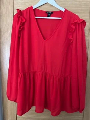 New Look Curves Red Top Size 18 ~ BNWOT - Image 1 of 4