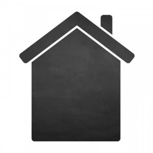 001 Haus - selbstklebende schwarze Tafelfolie/ Kreidefolie inkl. 3 Stück Kreide - Bild 1 von 6