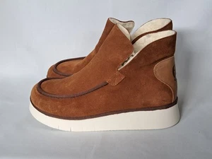 Fly London Coze Womens Brown Cognac Suede Ankle Booties Boots Size 41/10.5 NIB - Picture 1 of 12