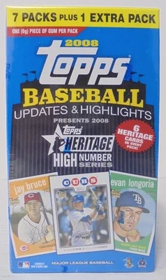 2008 Topps Updates & Highlights Baseball 8-pack Blaster Box - Image 1 of 2