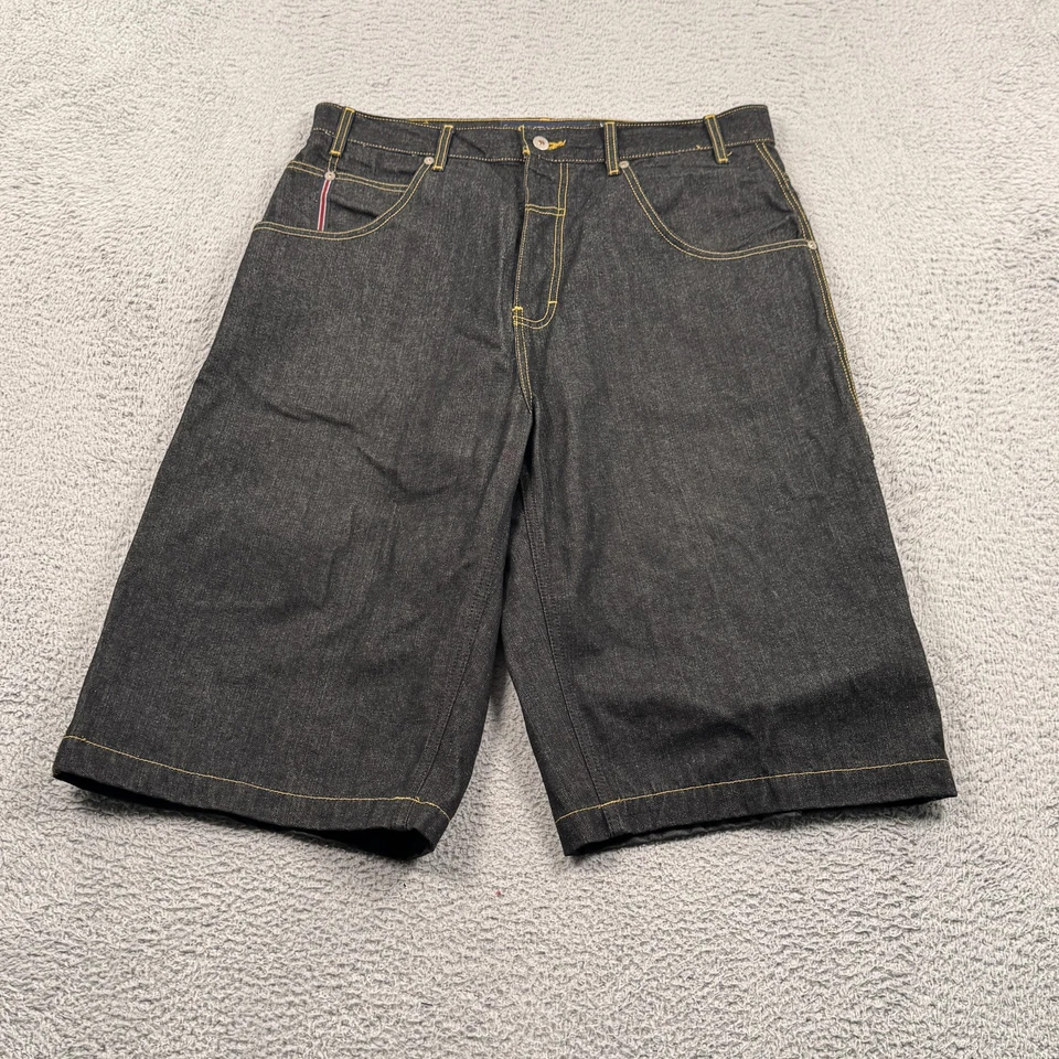 Pantalones Cortos De Colección Phat Farm Para Hombres 36 Negros Denim Carpintero Sueltos Y2K Streetwear Foto 1 de 4