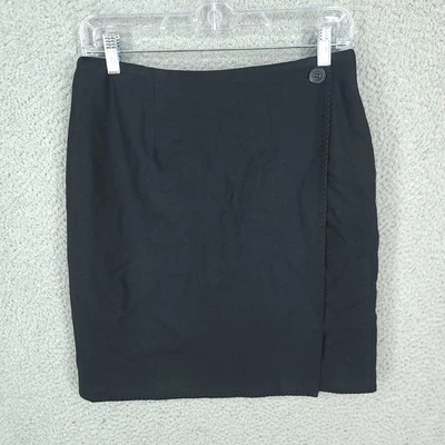 Falda envolvente Brooks Brothers vintage para mujer 10 100 % lana negra lápiz hasta la rodilla Foto 1 de 4