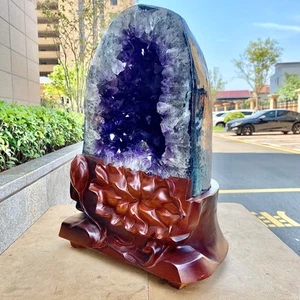 39.23LB Natural Brazilian amethyst cave cornuclium/noble/fortune/decoration - Picture 1 of 14