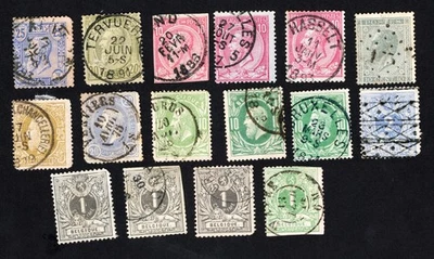 Belgium 1865-86 group of stamps used CV=16.6$ - Image 1 of 2