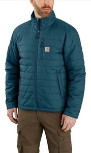 Carhartt Rain Defender Insulated Relaxed Fit Jacket Large OJ2208-M - Night Blue - Picture 1 of 7