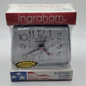 Vintage INGRAHAM Toastmaster Lighted Dial ELECTRIC ALARM CLOCK 49-704 NEW - Picture 1 of 9
