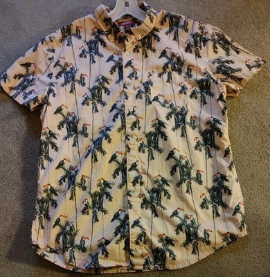 Arizona Jean Co. Camisa de vacaciones Tropical Toucans M para hombre. Hawaiano, algodón. Foto 1 de 4