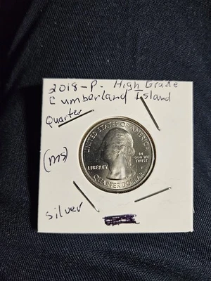 2018 P Cumberland Island Quarter, Silver, (MS) #196 - Image 1 of 4