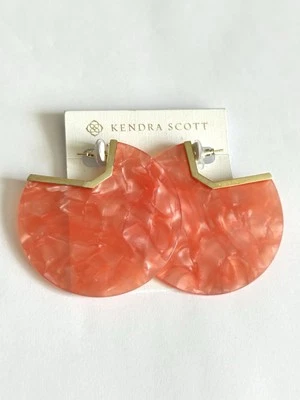 🆕 Серьги-диски Kendra Scott Kai — золотой персиковый ацетат - Изображение 1 из 4