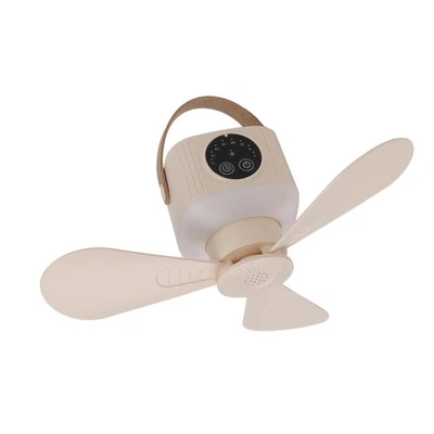USB Powered Ceiling Fan Portable 4 Speed Outdoor Ceiling Fan Quiet With Light - Image 1 of 4