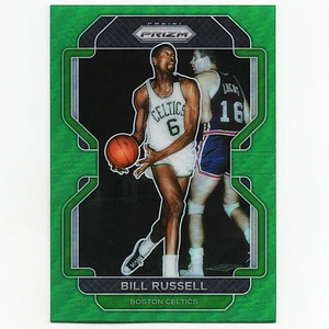 Bill Russell Green Prizm Refractor Rare Panini Parallel Boston Celtics Jersey #8 - Picture 1 of 2