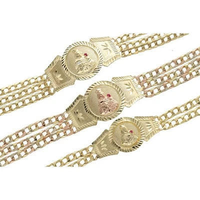 10K Gold Valentino Bracelet Santa Barbara ⛪ | Italian Link Chain - Image 1 of 4