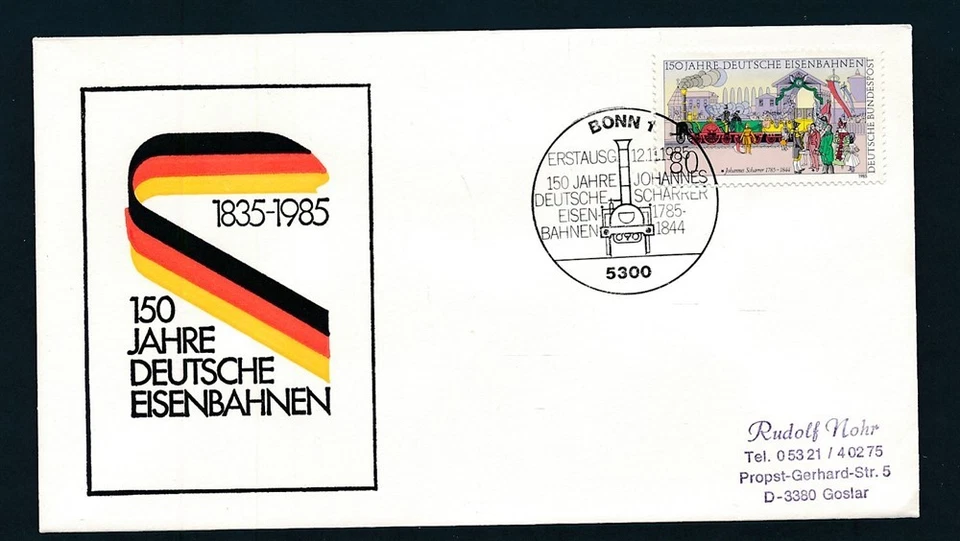 D466595 Alemania Ferrocarril Cubierta Trenes Locomotoras 150 Años Ferrocarriles Alemanes Foto 1 de 1
