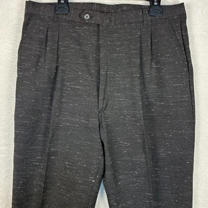 VTG 80s Cotler Mens 36x34 Charcoal Gray Pleated Slacks Preppy Classic Pants USA - Picture 1 of 9