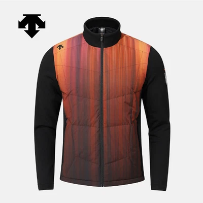 DESCENTE GER Fleece Hybrid Jacket Duck Down SQ411IKTO1 Black/Orange ASIAN FIT - Image 1 of 4