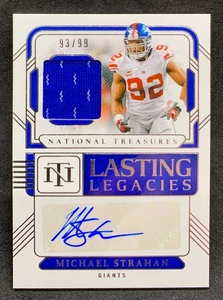 Parche automático 2024 National Treasures MICHAEL STRAHAN HOF Lasting Legacies SP/99 - Imagen 1 de 2