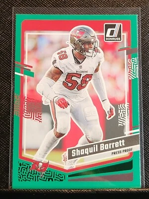 Shaquil "Shaq" Barrett - 2023 Donruss - Green Press Proof Parallel - Image 1 of 2