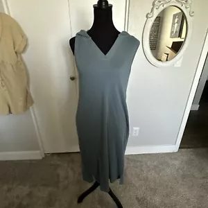NWT Pact Organic cotton Teal Tank ‘Chelsea’ Hoodie Dress Size Medium NWT - Picture 1 of 6