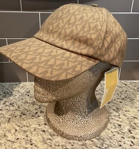 MICHAEL KORS Baseball MK Logo Cap Golden Brown Signature MK Logo MSRP $68 NWOT - Picture 1 of 6