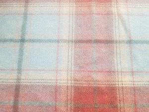 James Brindley 'Ripley' Teal Wool check fabric sample - RRP £38 per metre - Picture 1 of 7