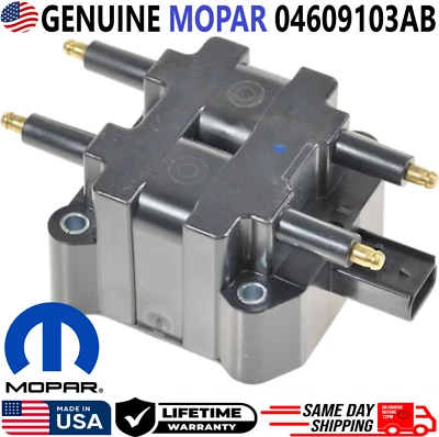 OEM MOPAR Ignition Coil For 1995-2010 Chrysler Dodge Jeep 2.0L 2.4L, 04609103AB - Image 1 of 4