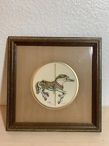 Charles Looff CARRUSEL CABALLO EDICIÓN LIMITADA FIRMADO MARGARET GLINKE IMPRESIÓN 1980 - Imagen 1 de 3