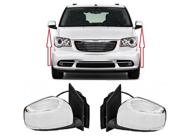 PAR DE ESPEJOS RETROVISORES CON INDICADOR DE GIRO para Chrysler Town & Country Voyager 2008-2016 Foto 1 de 3